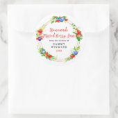 手作りミックスベリージャムの缶詰ラベル ラウンドシール (バッグ)