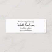 手作りミニマリストのシンプルブルートレンディー スキニー名刺 (裏面)