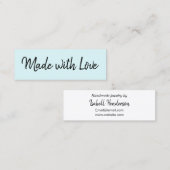 手作りミニマリストのシンプルブルートレンディー スキニー名刺 (正面/裏面)