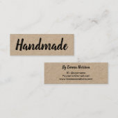 手作りミニマリストモダンのシンプル田舎のクラフト スキニー名刺 (正面/裏面)