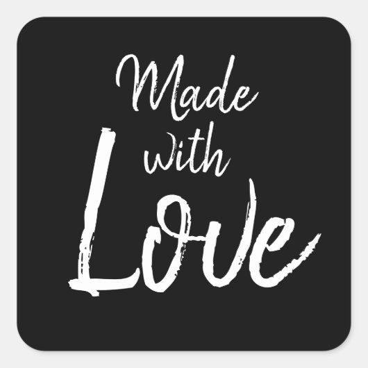 手作りミニマルモダンタイポグラフィ事業 スクエアシール (正面)