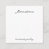 手作りムーンストーンネックレスジュエリーディスプレイカード エンクロージャーカード (正面)