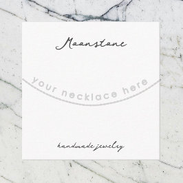 手作りムーンストーンネックレスジュエリーディスプレイカード エンクロージャーカード