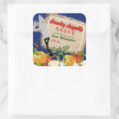 手作りメキシコのサルサパーソナライズされた缶詰 スクエアシール (バッグ)