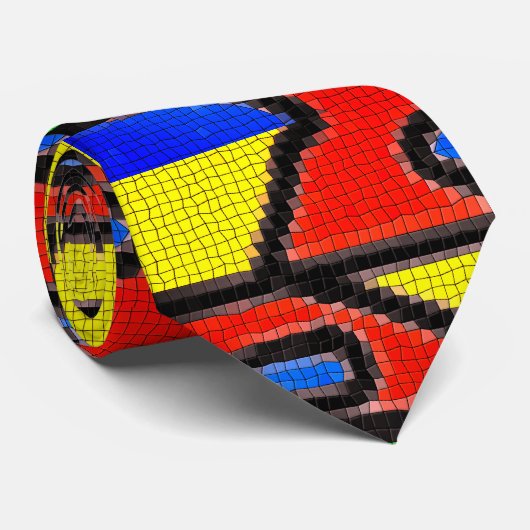 手作りモザイク絵画のバルセロナチレス ネクタイ (ロール)