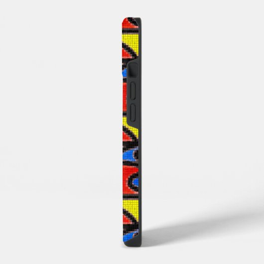 手作りモザイク絵画のバルセロナチレス iPhoneケース (左側面)