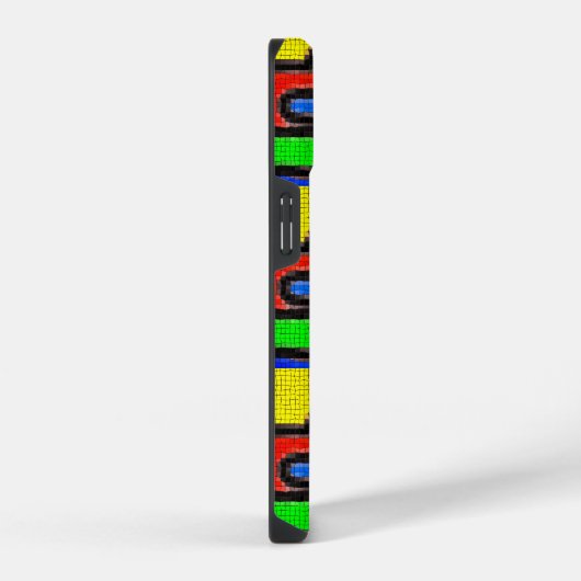 手作りモザイク絵画のバルセロナチレス iPhoneケース (右側面)