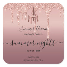 手作りモダンのハニーワックスキャンドルラベル