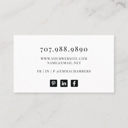 手作りモダンジュエリーデザイナー名刺 名刺 (裏面)