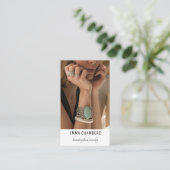 手作りモダンジュエリー設計者 名刺 (スタンド正面)