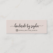 手作りモダンスクリプトありがとうInstagram スキニー名刺 (正面)