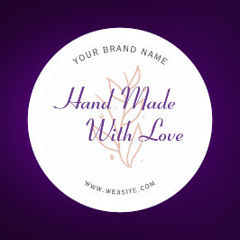 手作りモダンスクリプトタイポグラフィシール ラウンドシール