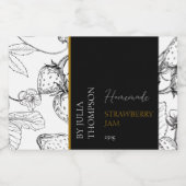 手作りモダンストロベリージャムラベル フードラベル (シングルラベル)