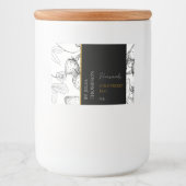 手作りモダンストロベリージャムラベル フードラベル (正面)