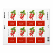 手作りモダンストロベリージャムラベル ラベル (フルシート)