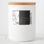 手作りモダンパイナップルジャムラベル フードラベル (正面)