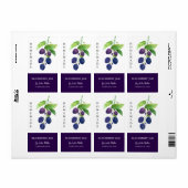 手作りモダンブラックベリージャムラベル ラベル (フルシート)