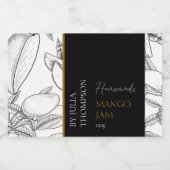 手作りモダンマンゴジャムラベル フードラベル (シングルラベル)