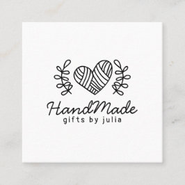 手作りモダン工芸品の黒と白のロゴ素朴 コーリングカード