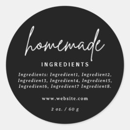 手作りモダン黒具材ラベル ラウンドシール