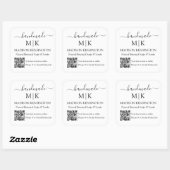 手作りモノグラムまたはロゴの追加ビジネスQRコード スクエアシール (シート)