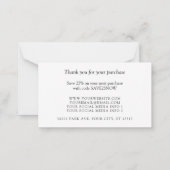 手作りモノグラムまたはロゴ追加ビジネスQRスモール ノートカード (裏面)