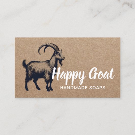 手作りヤギ乳ソープハッピーファームクラフト素朴店 名刺 (正面)