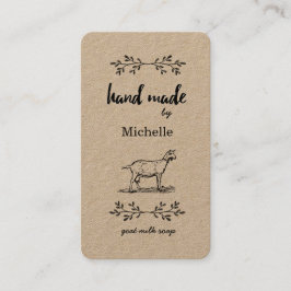 手作りヤギ乳石鹸素朴 名刺