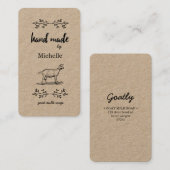 手作りヤギ乳石鹸素朴 名刺 (正面/裏面)