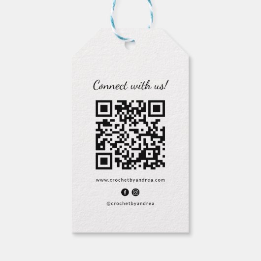 手作りヤーンクロシェ愛で編んだありがとう ギフトタグ (裏面)