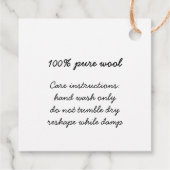 手作り'ヤーンシープビーギフトラベル フェイバータグ (裏面)