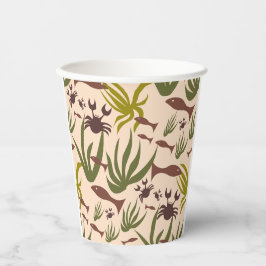 手作りユニークの海の夢の魚とカニのカップ 紙コップ