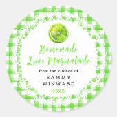 手作りライムマーマレード缶詰ラベル ラウンドシール (正面)