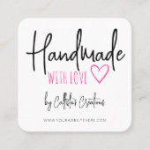 手作りラブエッツィホームクレフターアートハートスクー スクエア名刺 (正面)