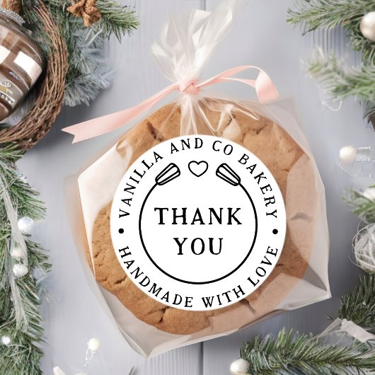手作りラブサンキューウィスクハートベーカリー ラウンドシール