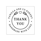 手作りラブサンキューハートウィスクベーカリー ラバースタンプ (インプリント)