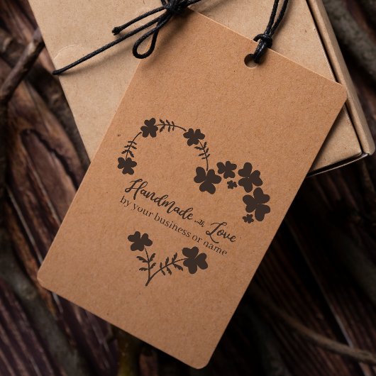 手作りラブボタニカルハートフローラガーランド ラバースタンプ