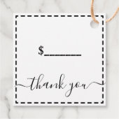 手作りラベル価格ラベルあなたのロゴクラフトスクエア フェイバータグ (裏面)