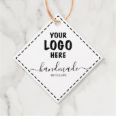 手作りラベル価格ラベルあなたのロゴクラフトダイヤモンド フェイバータグ (正面)