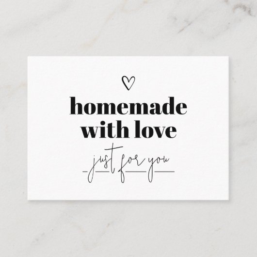 手作りラヴサンキューカード 名刺 (正面)