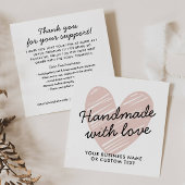 手作りラヴハートありがとうジュエリー エンクロージャーカード