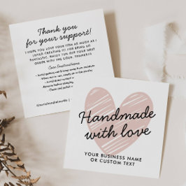 手作りラヴハートありがとうジュエリー エンクロージャーカード