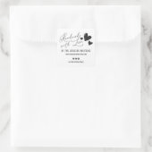 手作りラヴハートスクリプトEtsyホームクレフター スクエアシール (バッグ)