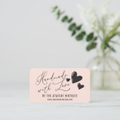 手作りラヴハートスクリプトEtsyホームクレフター 名刺 (スタンド正面)