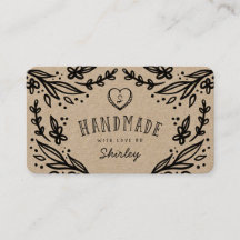 手作りラヴハートモノグラムフローラデザイン