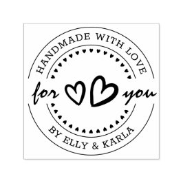 手作りラヴ名前をカスタムする&ハートラウンド セルフインキングスタンプ