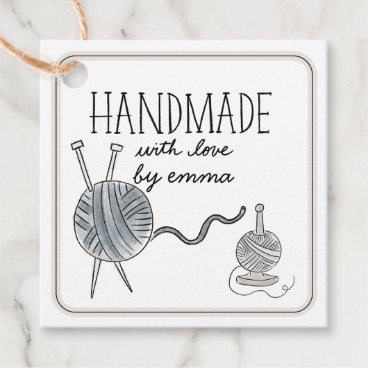 手作りラヴ編み物糸サンキュークラフト フェイバータグ (正面)