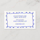 手作りループドゥードルイお洒落ンキペチュウル 名刺 (裏面)