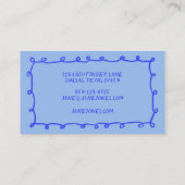 手作りループドゥードルイお洒落ンキペチュウル 名刺 (裏面)