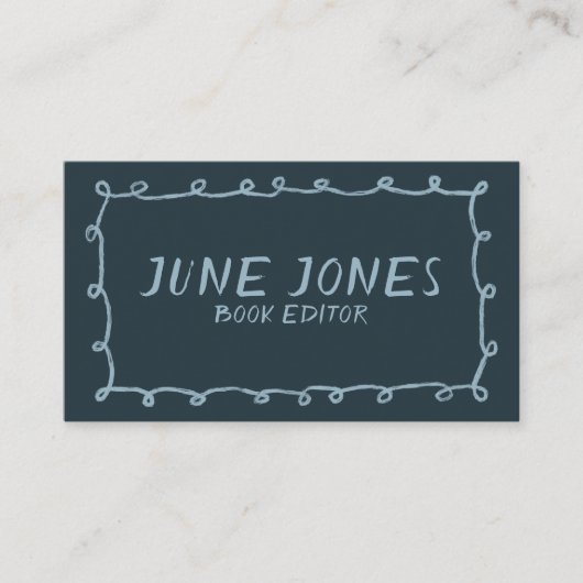 手作りループドーお洒落ル墨色のブラシストローク 名刺 (正面)